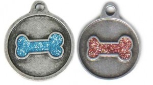 Glitter Bone ID Tag