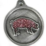 Glitter Pig ID Tag